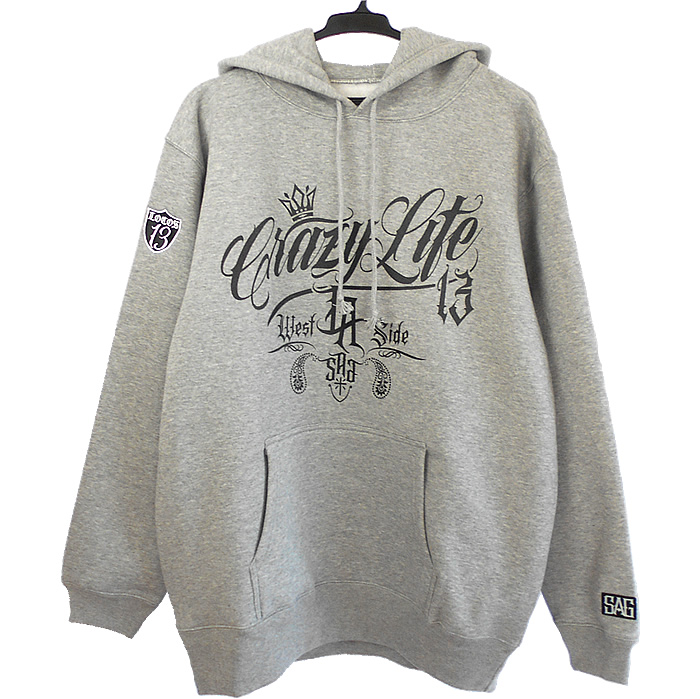 pullover hood crazy life LA califas chicano