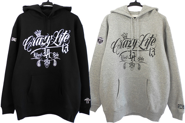 pullover hood crazy life mi vida loca 13 chicano