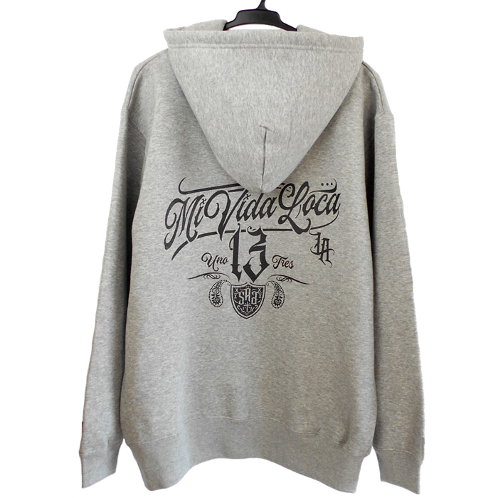 clothimg ジップアップパーカー zipup hoody mi vida loca cholo chola ロサンゼルス ウエストコーストファッション チカーノ ストリートファッション gangsta ヒップホップ